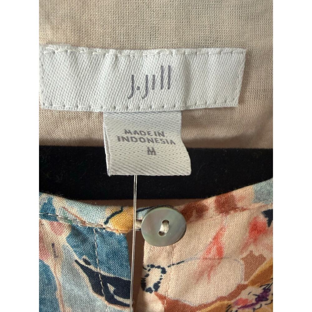 J. Jill NWT Floral Tiered Maxi Dress 100% Cotton Sleeveless Lined Size M Prarie - Picture 4 of 7